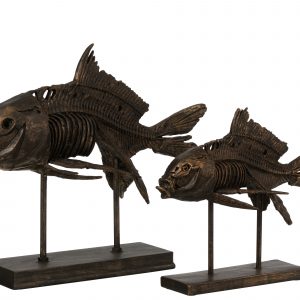 Skulptur „Fossil Fisch“ L
