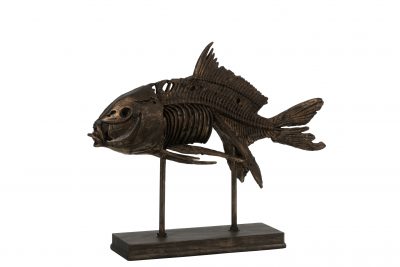Skulptur "Fossil Fisch" L