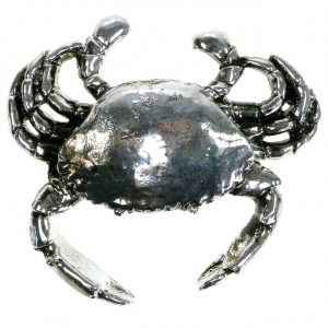 Deko Krabbe Antik Silber