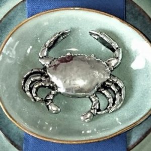 Deko Krabbe Antik Silber